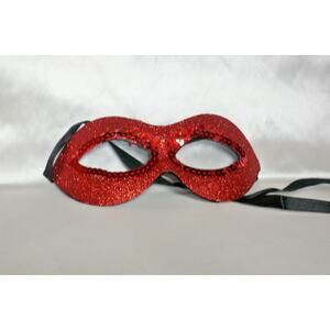 Red glitter mask, masquerade costume ball prom party masquerade bridal mask